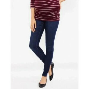 Jessica Simpson Maternity Petite Dark Wash Full Panel Skinny Jeans M